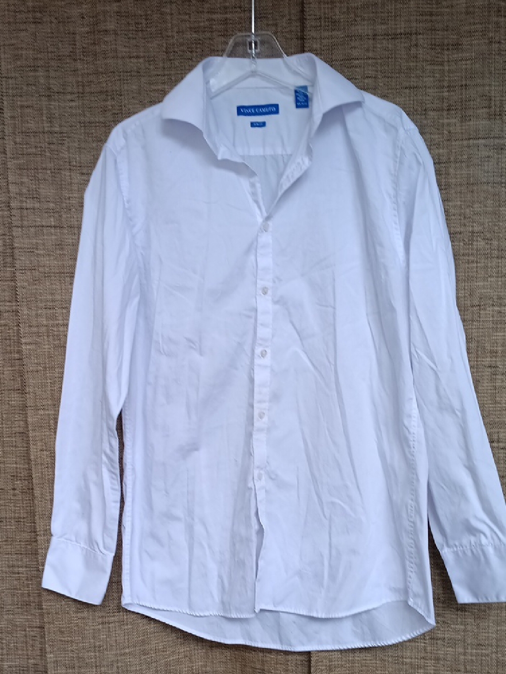 Vince Camuto Men's White Long-Sleeve Dress Shirt